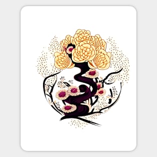 Japanese Art - Gold Tree Sticker
